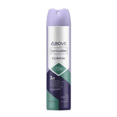Kit c/4 Unidades de Desodorante Aerosol Above Dermaclin150ml 72H Women Clareador