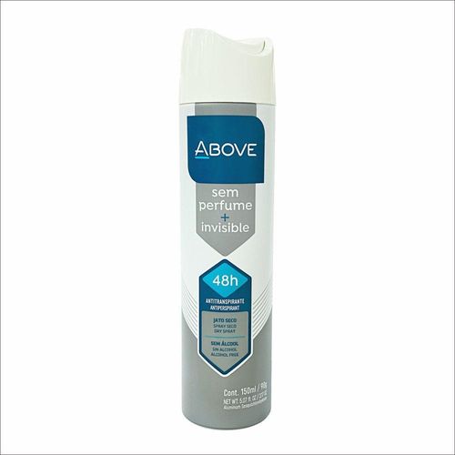 Kit c/4 Unidades de Desodorante Aerosol Above 72H 150ml Sem Perfume