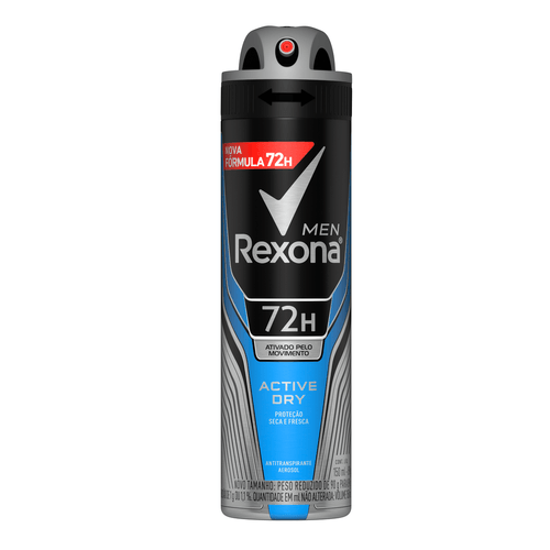 Kit c/9 Unidades de Desodorante Rexona Aerosol 150ml Men Active Dry Kit c/9 Unidades de Desodorante Rexona Aerosol 150ml Men Active Dry