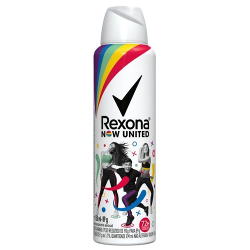 Kit c/9 Unidades de Desodorante Rexona Aero Now United Novo 150ml Kit c/9 Unidades de Desodorante Rexona Aero Now United Novo 150ml