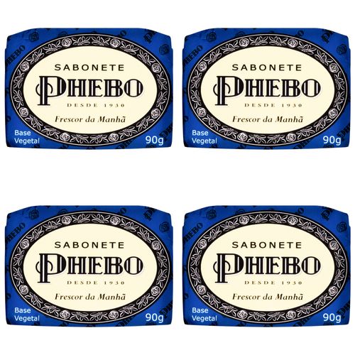 Kit c/4 Sabonetes Phebo Frescor Da Manhã 90g cada Kit c/4 Sabonetes Phebo Frescor Da Manhã 90g cada