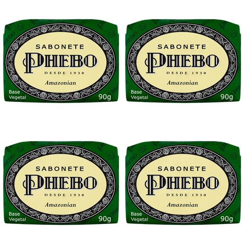Kit c/4 Sabonetes Phebo Amazonian 90g cada