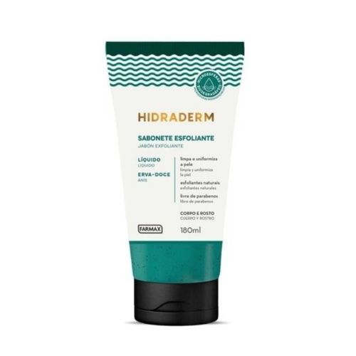 Kit c/9 Sabonete Liquido Hidraderm Esfoliante 180ml Erva Doce