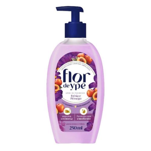 Kit c/9 Sabonete Liquido Flor De Ype 250ml Fresia E Pêssego