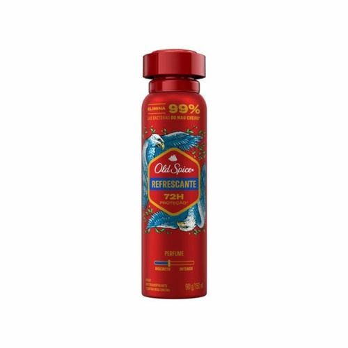 Kit c/4 Unidades de Desodorante Aerosol Jato Seco Old Refrescante Old Spice Simples 93g