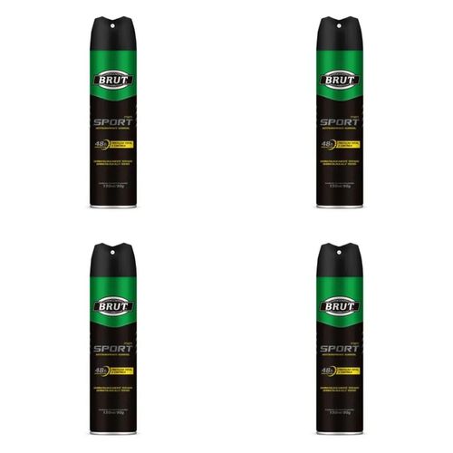 Kit c/4 Unidades de Desodorante Aerosol Brut 150ml Men Sport