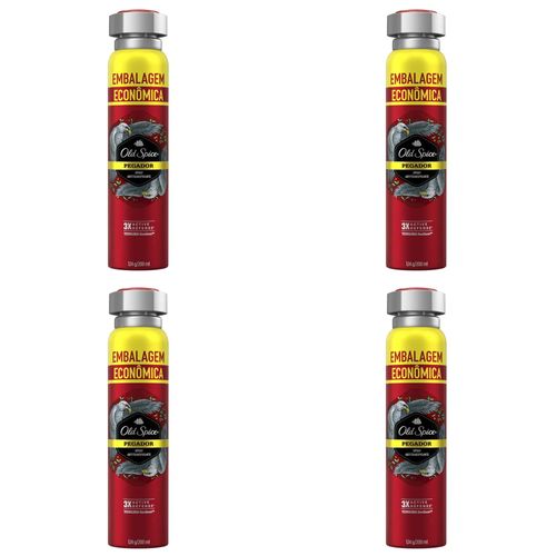 Kit c/4 Unidades de Desodorante Aerosol Old Spice Refrescante 120g Kit c/4 Unidades de Desodorante Aerosol Old Spice Refrescante 120g