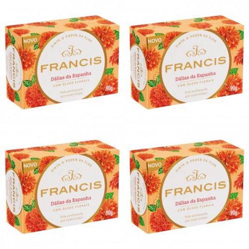 Kit c/4 Sabonetes Francis Classico 90g Salmão
