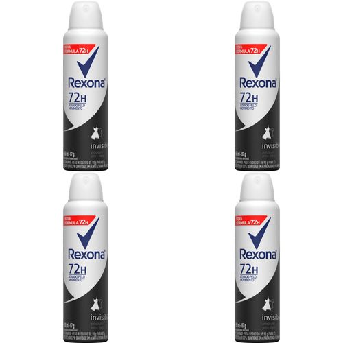Kit c/4 Unidades de Desodorante Rexona Aero Women Invisible 150ml