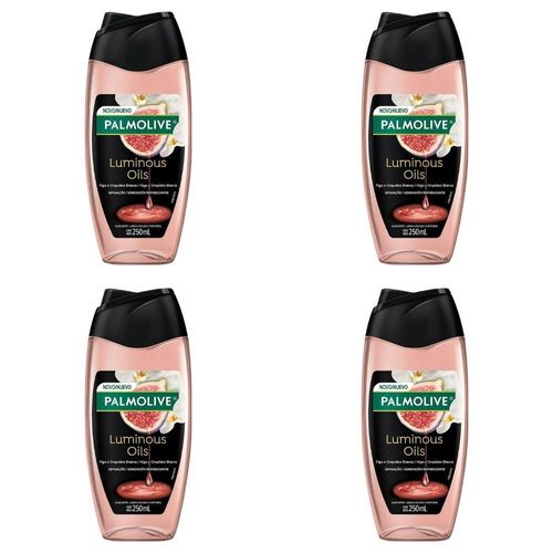 Kit c/4 Sabonetes Líquido Palmolive Luminous Oil Figo e Orquidea 250ml