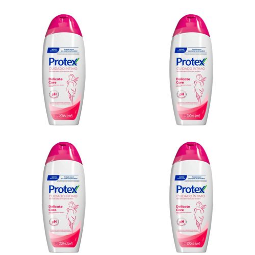 Kit c/4 Sabonetes Íntimo Protex 200ml Delicate Care Kit c/4 Sabonetes Íntimo Protex 200ml Delicate Care