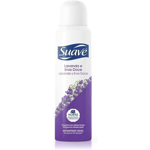 Kit c/4 Unidades de Desodorante Antitranspirante Suave Lavanda E Erva Doce 150ml