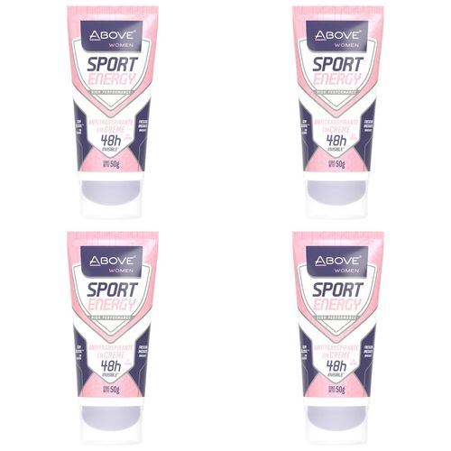Kit c/4 Unidades de Desodorante Bisnaga Above 50g Sport Energy Women Kit c/4 Unidades de Desodorante Bisnaga Above 50g Sport Energy Women