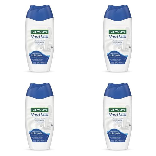 Kit c/4 Sabonetes Liquido Palmolive 250ml Nutrilmilk