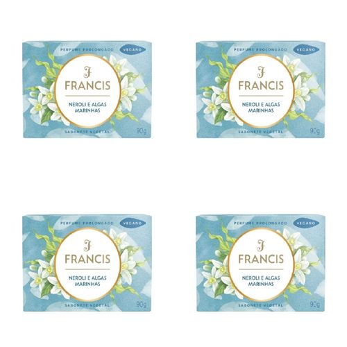 Kit c/4 Sabonetes Francis Clássico 90g Marinho Kit c/4 Sabonetes Francis Clássico 90g Marinho
