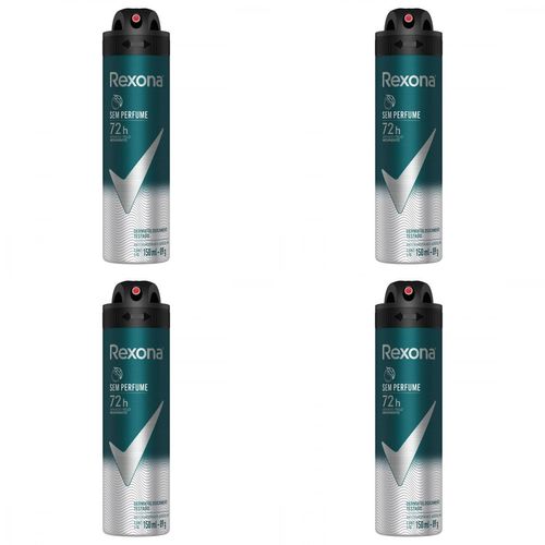 Kit c/4 Unidades de Desodorante Rexona Aero Men Sem Perfume 150ml