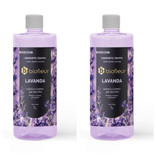 Kit c/2 Sabonetes Líquido Biofleur 1L Lavanda
