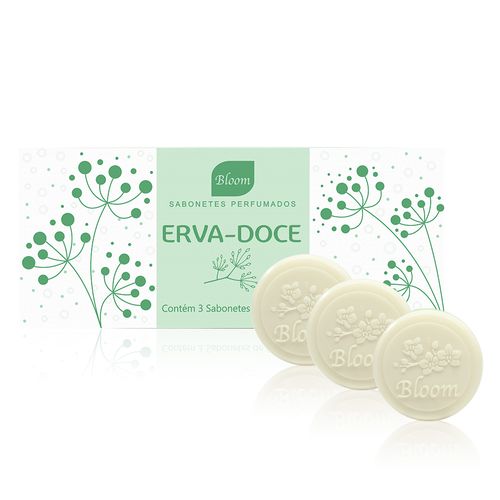 Kit c/4 Sabonete Bloom Estojo Com 3x90g Erva Doce Kit c/4 Sabonete Bloom Estojo Com 3x90g Erva Doce