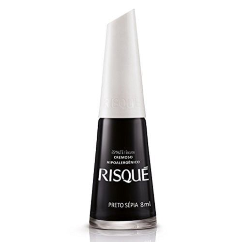 Kit c/4 Risque Esmalte Cremoso Cor: Preto Sepia