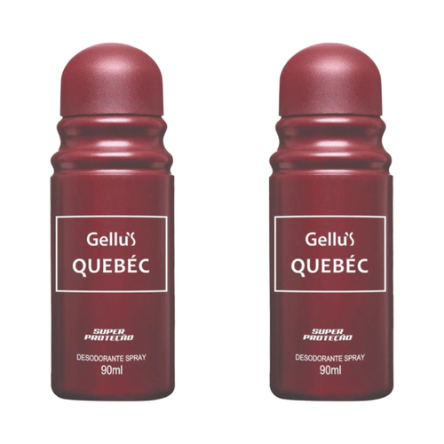 Kit c/2 Unidades de Desodorante Spray Gellus 90ml Quebec
