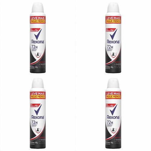 Kit c/4 Unidades de Desodorante Rexona Aero Women Antibacterial 250ml