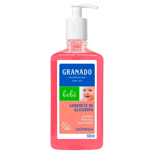 Kit c/4 Sabonete Líquido Granado 500ml Bebê Calêndula