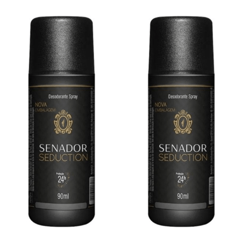 Kit c/2 Unidades de Desodorante Spray Senador 90ml Seduction Kit c/2 Unidades de Desodorante Spray Senador 90ml Seduction
