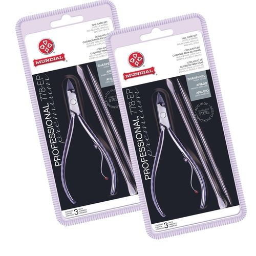 Kit c/2 Unidades de Alicate Mundial Profissional Afiado + Espatula Inox 778