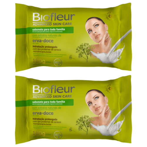 Kit c/2 Sabonetes Biofleur 180g Erva Doce