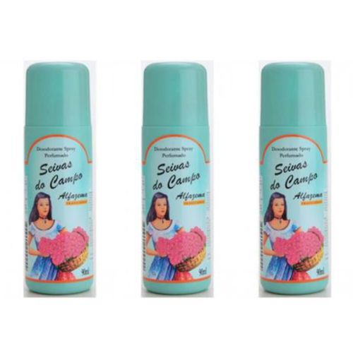 Kit c/3 Unidades de Desodorante Spray Seivas Do Campo 90ml Alfazema Tradicional Kit c/3 Unidades de Desodorante Spray Seivas Do Campo 90ml Alfazema Tradicional