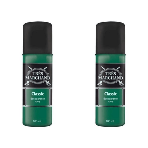 Kit c/2 Unidades de Desodorante Spray Tres Marchand 100ml Classic Kit c/2 Unidades de Desodorante Spray Tres Marchand 100ml Classic
