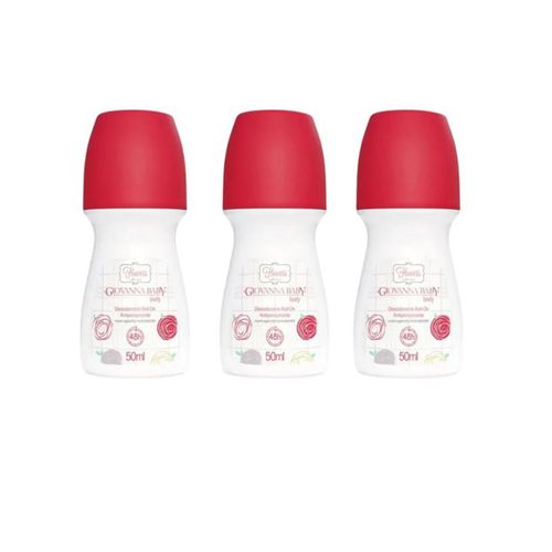 Kit c/3 Unidades de Desodorante Giovanna Baby Rollon Lovely 50ml cada