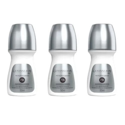 Kit c/3 Unidades de Desodorante Giovanna Baby Rollon Silver 50ml cada