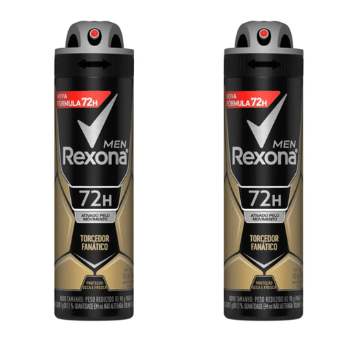Kit c/2 Unidades de Desodorante Rexona Aero Men Torcedor Fan 150ml
