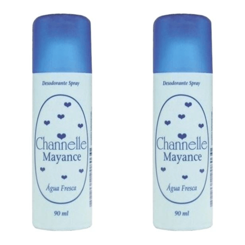 Kit c/2 Unidades de Desodorante Spray Channelle 90g Frescor Kit c/2 Unidades de Desodorante Spray Channelle 90g Frescor
