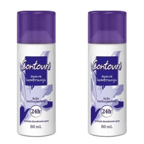 Kit c/2 Unidades de Desodorante Spray Contoure 80ml Lembranças Kit c/2 Unidades de Desodorante Spray Contoure 80ml Lembranças