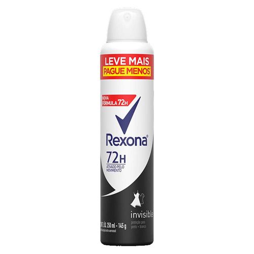 Kit c/2 Unidades de Desodorante Rexona Aero Women Invisible 250ml