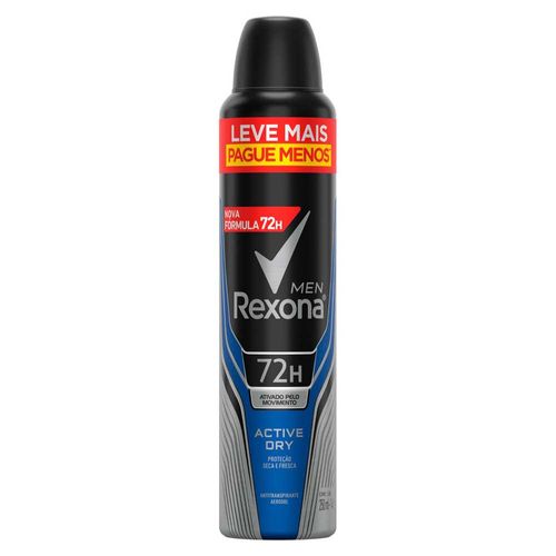 Kit c/2 Unidades de Desodorante Rexona Aero Men Active Dry 250ml