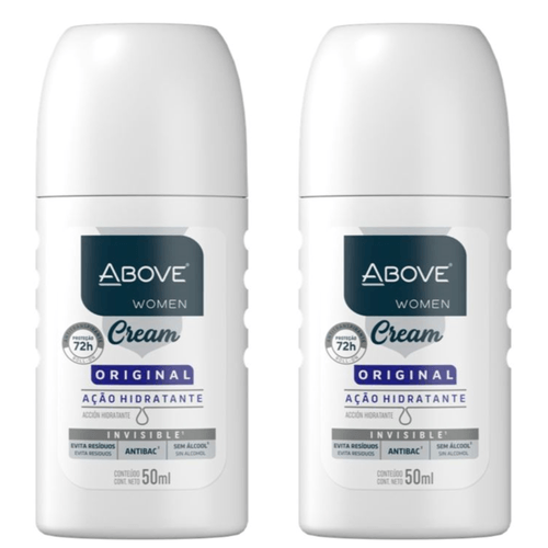 Kit c/2 Unidades de Desodorante Rollon Above 50ml Cream Original Kit c/2 Unidades de Desodorante Rollon Above 50ml Cream Original