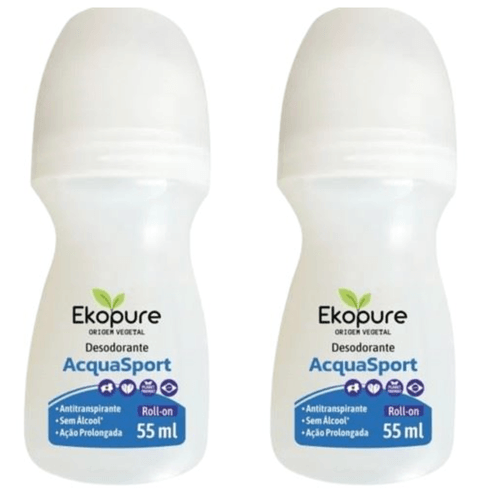Kit c/2 Unidades de Desodorante Rollon Ekopure 55g Acquasport Kit c/2 Unidades de Desodorante Rollon Ekopure 55g Acquasport