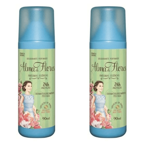 Kit c/2 Unidades de Desodorante Spray Alma De Flores 90ml Kit c/2 Unidades de Desodorante Spray Alma De Flores 90ml