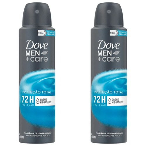 Kit c/2 Unidades de Desodorante Dove Aerosol Men Cuidado Total 150ml