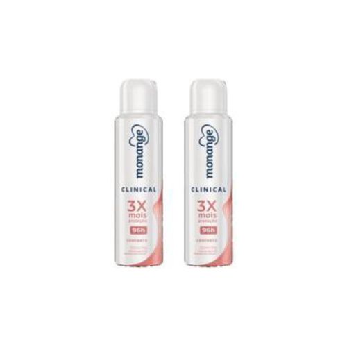 Kit c/2 Unidades de Desodorante Aerosol Monange Clinical 94g Confort