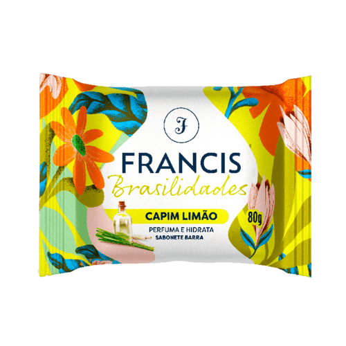 Kit c/2 Sabonete Francis Brasil 80g Capim/Limão