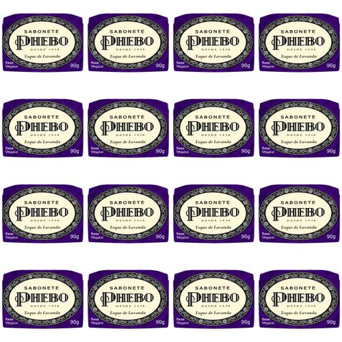 Kit c/16 Sabonetes Phebo Toque De Lavanda 90g Kit c/16 Sabonetes Phebo Toque De Lavanda 90g