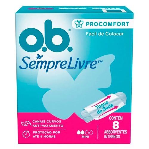 Kit c/16 Absorvente Interno O.B Mini Procomfort 8 Unidades
