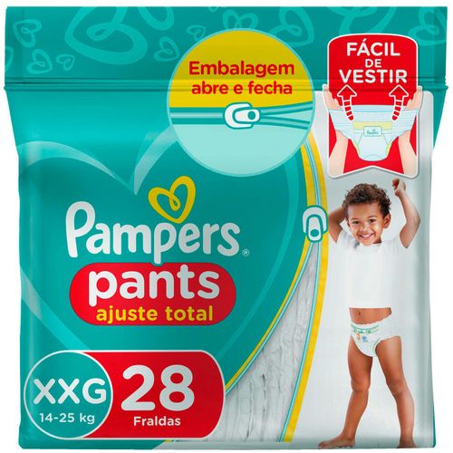 Kit 2 Fraldas Confortsec Pants Mega ”Xxg” Pampers Simples c/28 Unidades cada