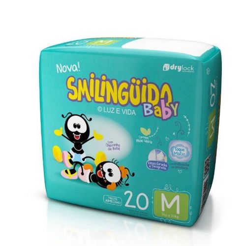 Kit 4 Fraldas Smilinguido Baby Jumbinho M 20 Um