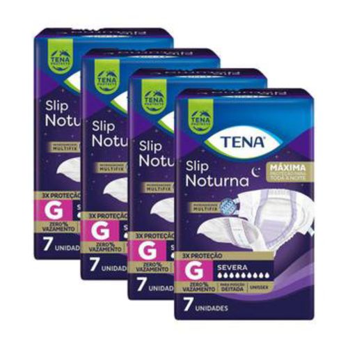 Kit 4 Fraldas Adulto Tena Noturna G c/7 Unidades cada