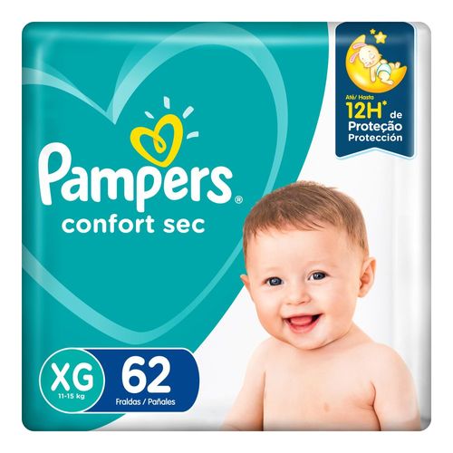Kit 2 Fraldas Pampers Confort Sec Jumbo Plus XG c/62 unidades cada Kit 2 Fraldas Pampers Confort Sec Jumbo Plus XG c/62 unidades cada
